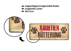 Blechschild ''Raubtierfütterung'' 28x12cm
