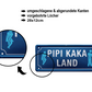 Blechschild ''Pipi Kaka Land'' 28x12cm