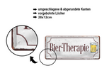 Blechschild ''Bier-Therapie'' 28x12cm