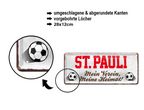 Blechschild ''St. Pauli Mein Verein, meine Heimat'' 28x12cm