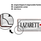 Blechschild ''Lazarett'' 28x12cm