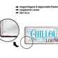 Blechschild ''Chillout Lounge'' 28x12cm