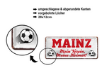 Blechschild ''Mainz Mein Verein, meine Heimat'' 28x12cm