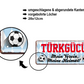 Blechschild ''Türkgücü Mein Verein, meine Heimat'' 28x12cm