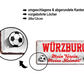 Blechschild ''Würzburg Mein Verein, meine Heimat'' 28x12cm