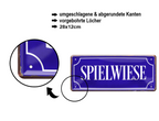 Blechschild ''Spielwiese'' 28x12cm