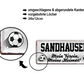 Blechschild ''Sandhausen Mein Verein, meine Heimat'' 28x12cm