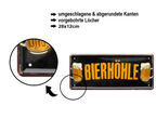 Blechschild ''Bierhöhle'' 28x12cm