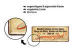 Blechschild ''Wanderschuhe an den Füßen Sommerglück'' 28x12cm