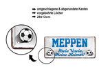 Blechschild ''Meppen Mein Verein, meine Heimat'' 28x12cm
