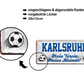 Blechschild ''Karlsruhe Mein Verein, meine Heimat'' 28x12cm