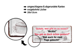 Blechschild ''Schatz, was gibt es zu essen. Nichts, wie gestern'' 28x12cm