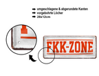 Blechschild ''FKK Zone'' 28x12cm