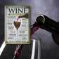 Blechschild ''Wine from around the world'' 20x30cm
